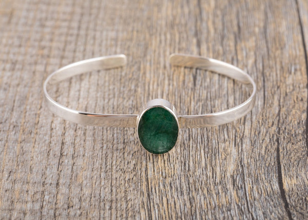 Emerald Silver Bracelet - Kat's Collection