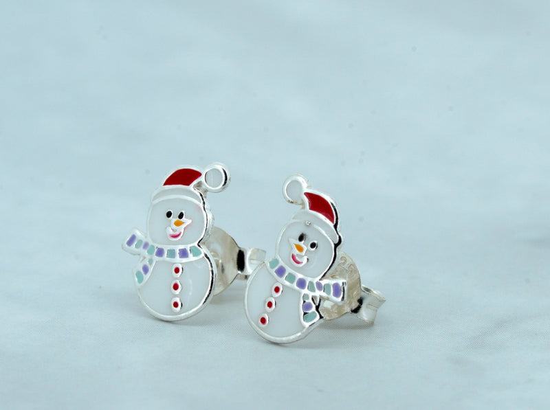 Kids Snowman Stud Earrings - Kat's Collection