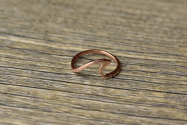 14k Rose Gold Plated Wave Ring - Kat's Collection
