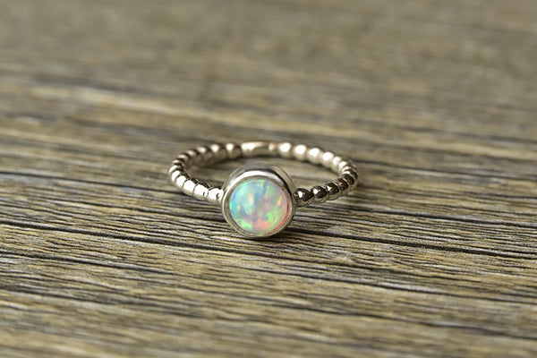 Beaded Opal Ring