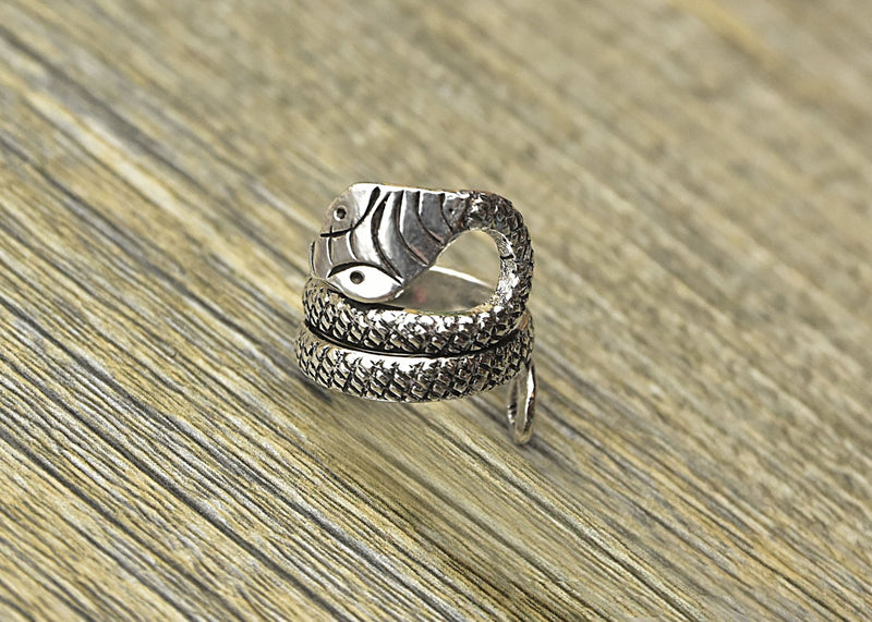 Adjustable Silver Snake Ring - Kat's Collection