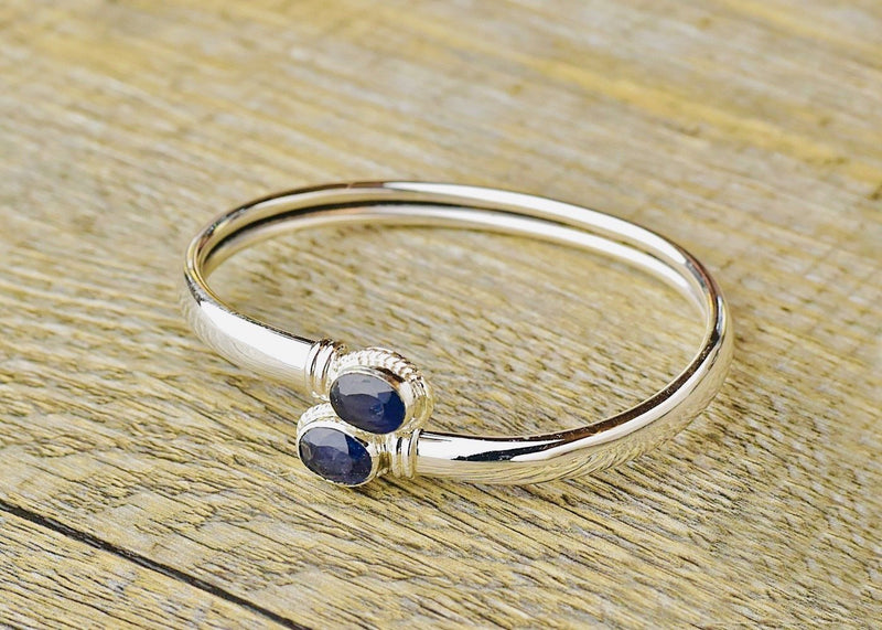 Adjustable Twist Blue Sapphire Bracelet - Kat's Collection