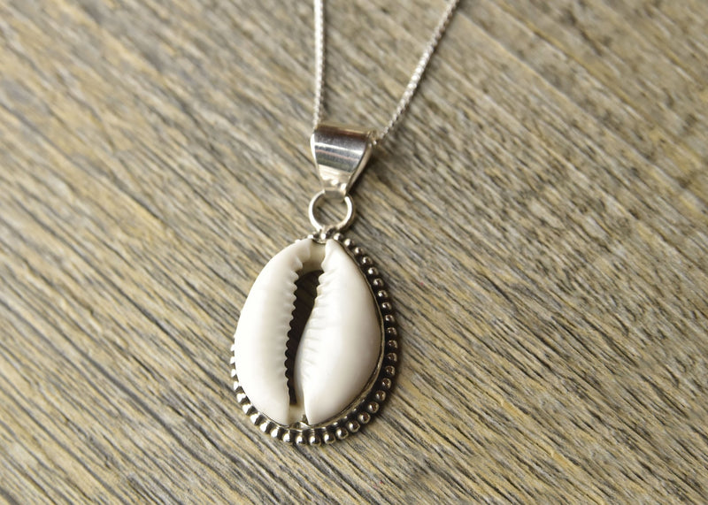 Cowrie Sterling Silver Pendant - Kat's Collection