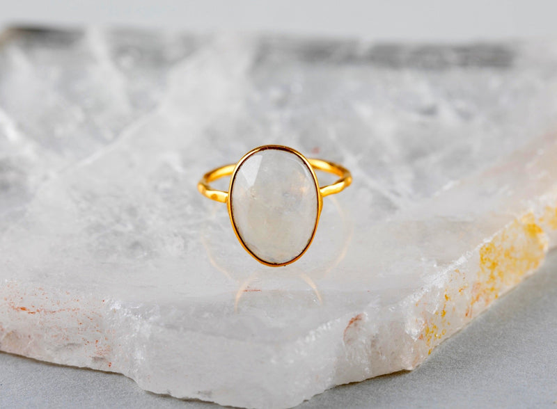 Gold Moonstone Ring - Kat's Collection