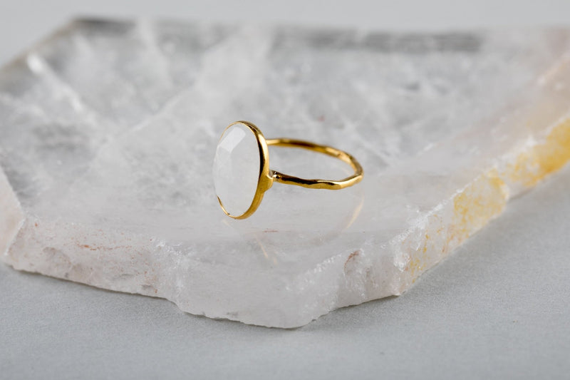 Gold Moonstone Ring - Kat's Collection