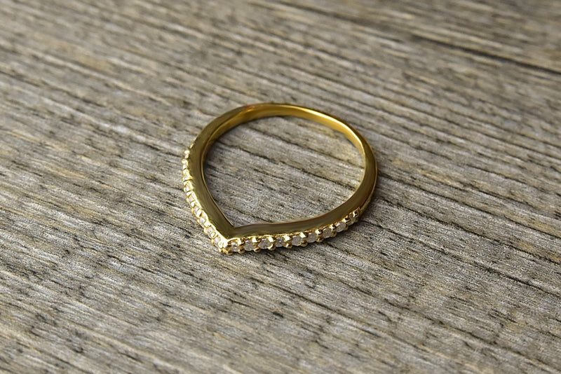 Gold Wishbone Ring - Kat's Collection