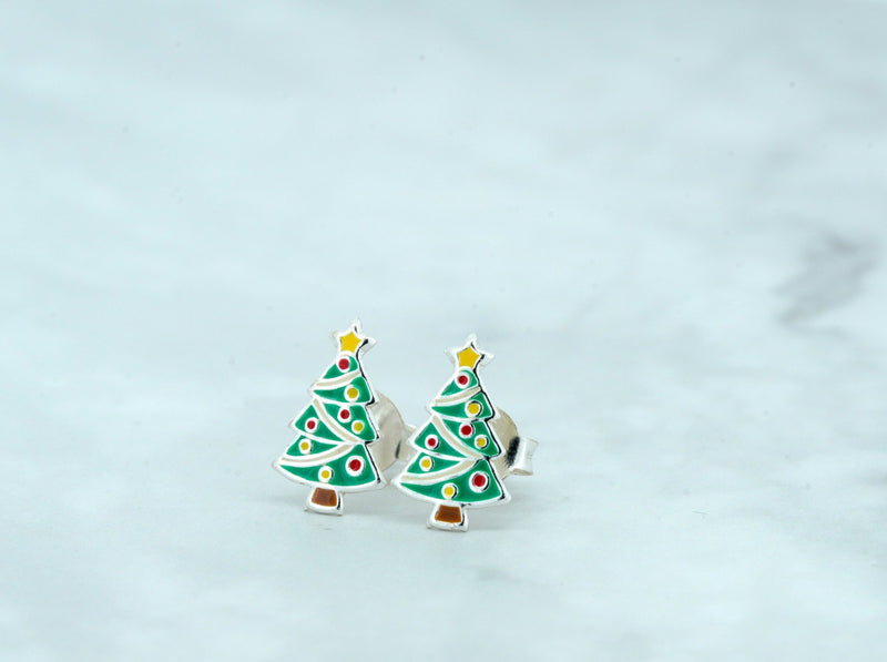 Kids Christmas Tree Stud Earrings - Kat's Collection