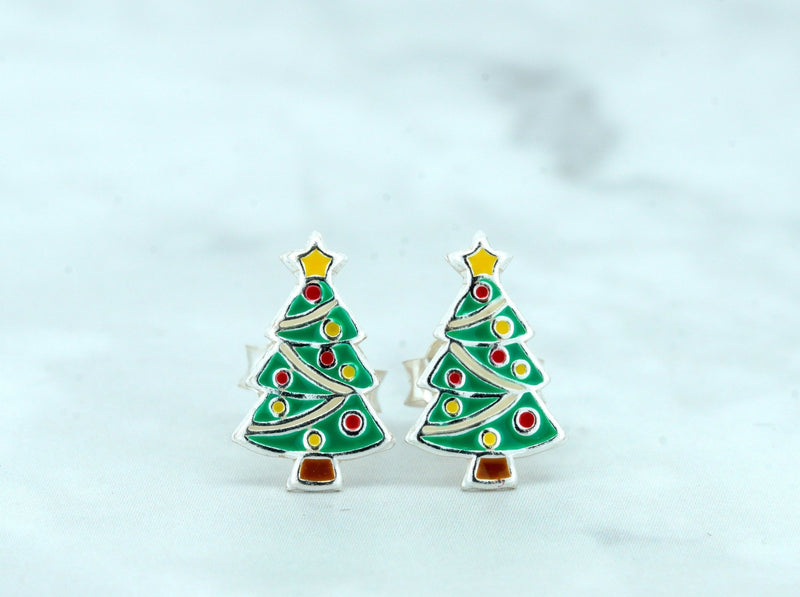 Kids Christmas Tree Stud Earrings - Kat's Collection
