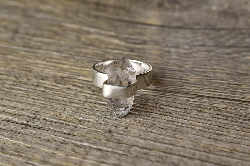Long Raw Herkimer Ring - Kat's Collection