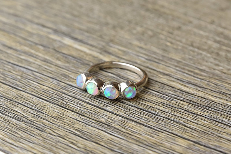 Multi Opal Sterling Silver Ring - Kat's Collection