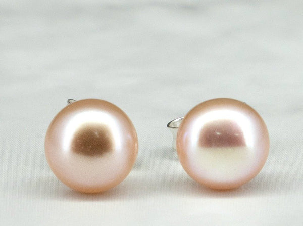 Pearl Silver Stud Earrings - Kat's Collection