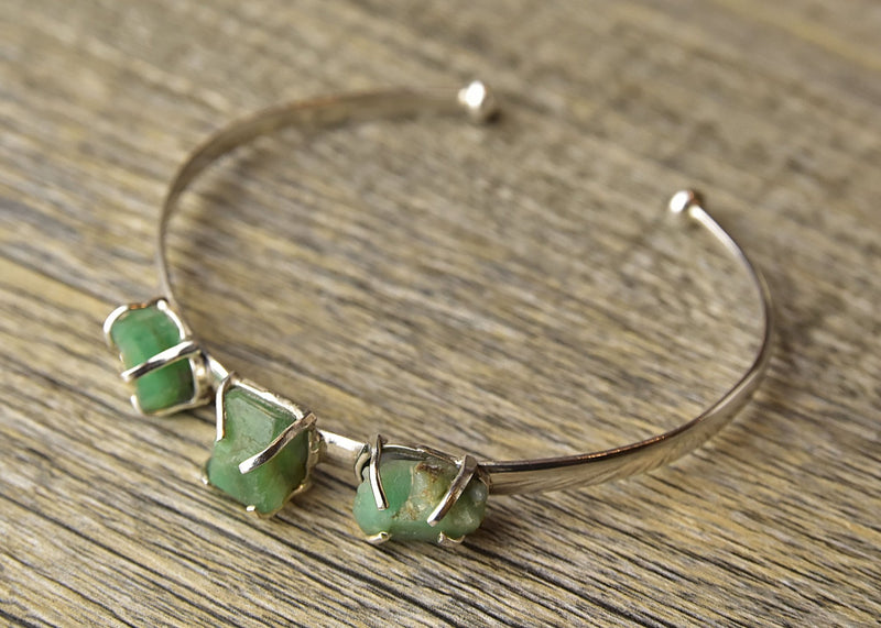 Raw Emerald Bracelet - Kat's Collection