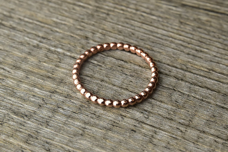Rose Gold Beaded Ring - Kat's Collection