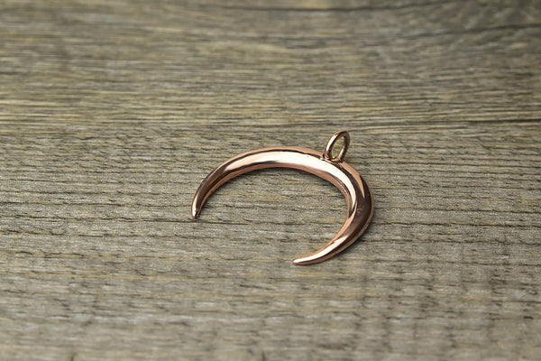 Rose Gold Crescent Moon Pendant - Kat's Collection