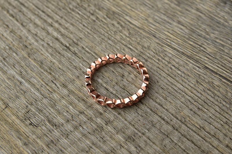 Rose Gold Heart Stacker Ring - Kat's Collection