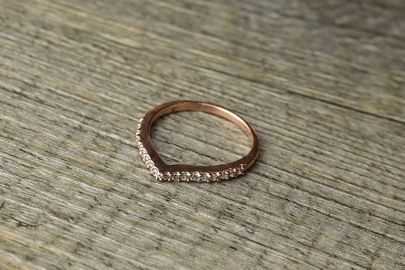 Rose Gold Wishbone Ring - Kat's Collection