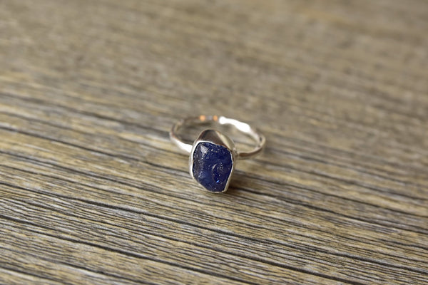 Rough Blue Sapphire Ring - Kat's Collection
