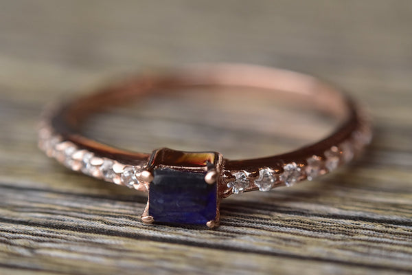 Sapphire Rose Gold Ring - Kat's Collection