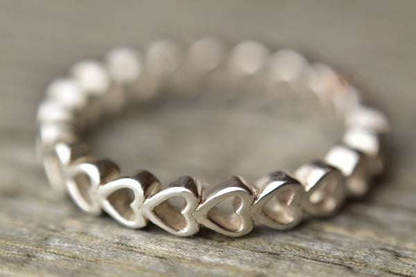 Silver Heart Stacker Ring - Kat's Collection