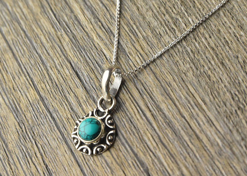 Tribal Turquoise Pendant - Kat's Collection
